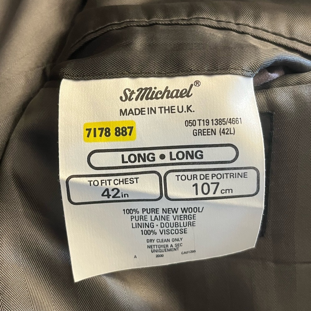 St. Michael Harris Tweed Men's Blazer 42L - Picture 6 of 7